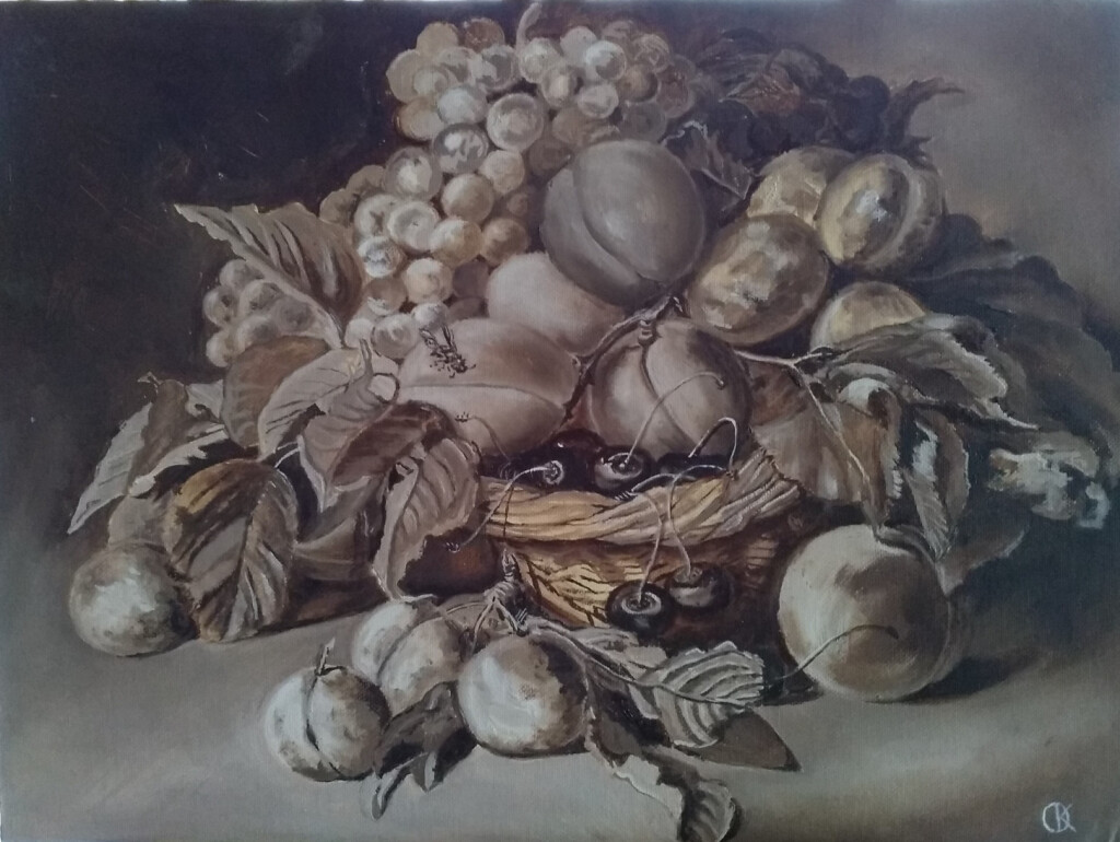 Натюрморт в коричневых тонах