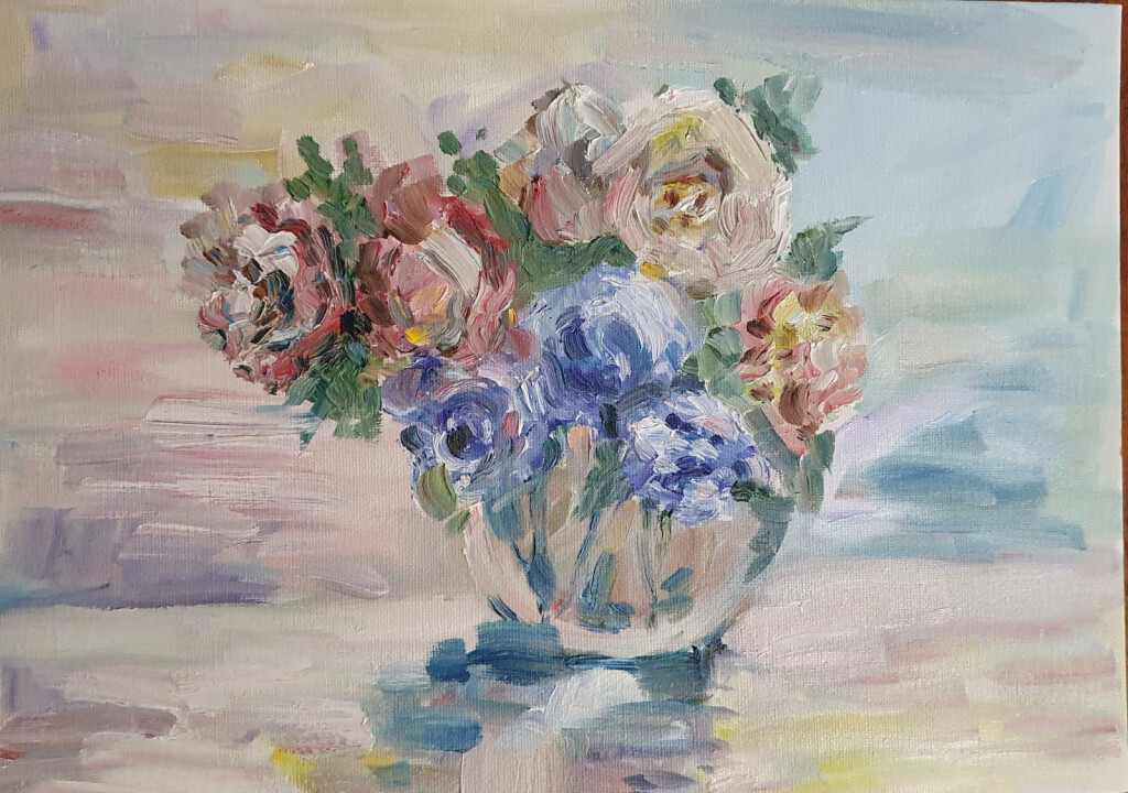Этюд "Цветы в вазе"