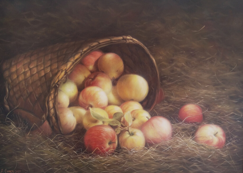 Корзина с яблоками