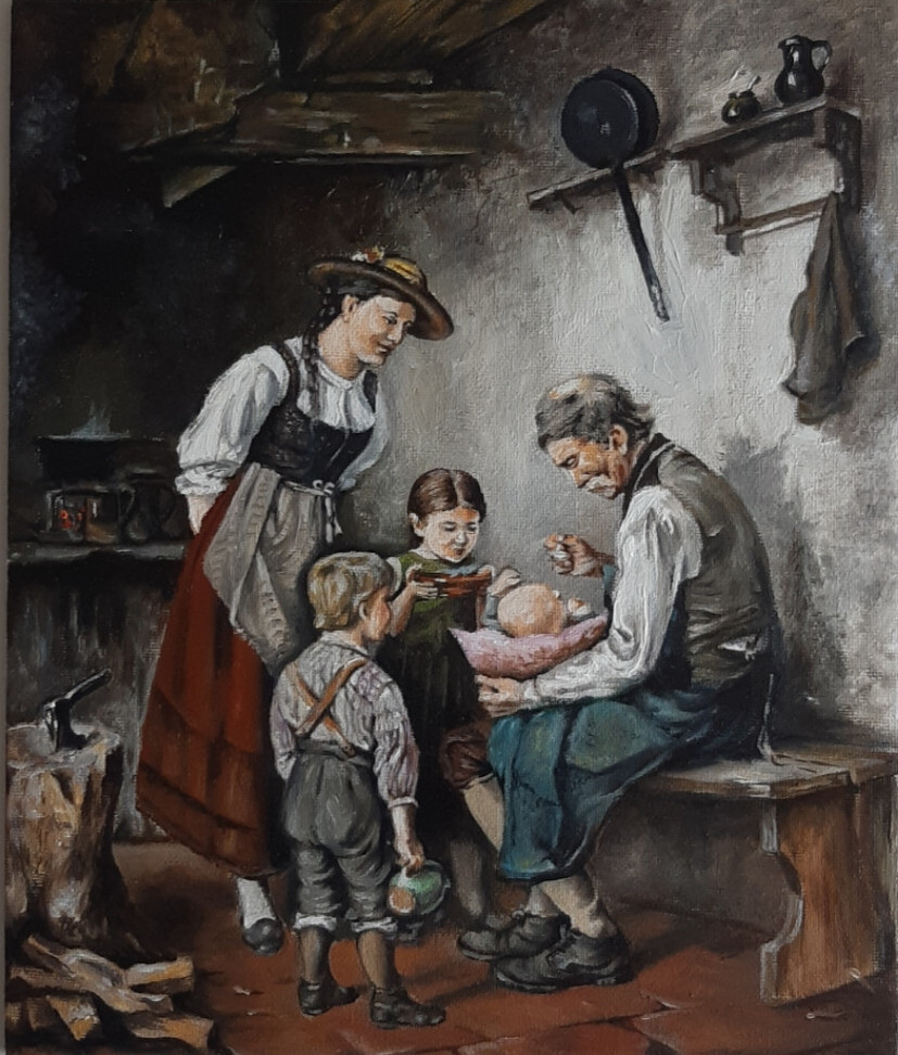 семья в будке