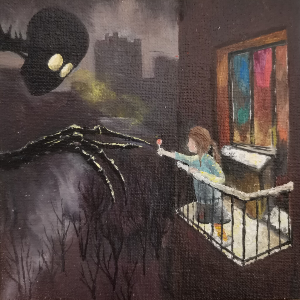 Скелет и девочка