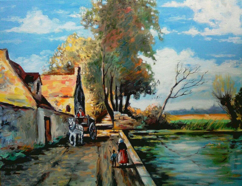 Дорога у пруда. продано