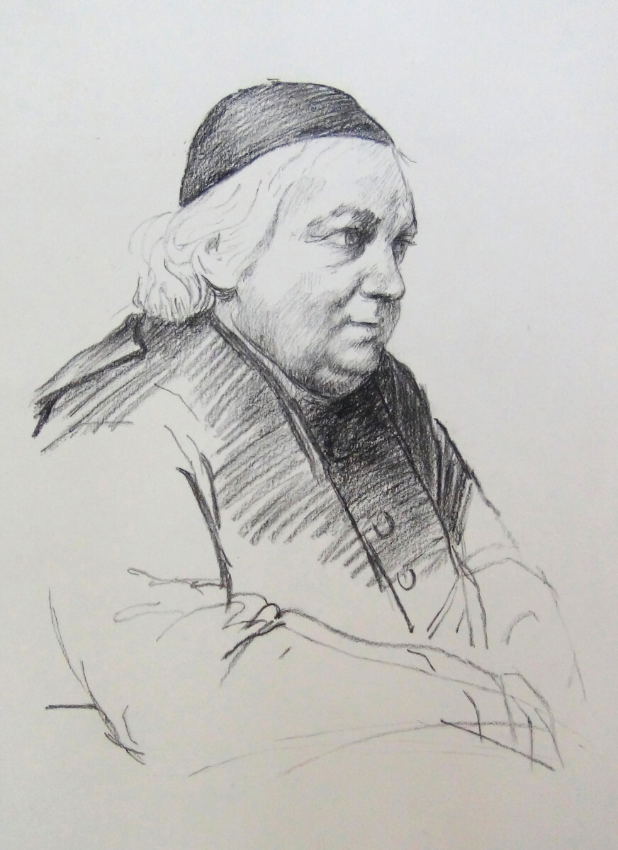 Кипренский О.А. Портрет аббата Сартори. 1918. (репродукция)