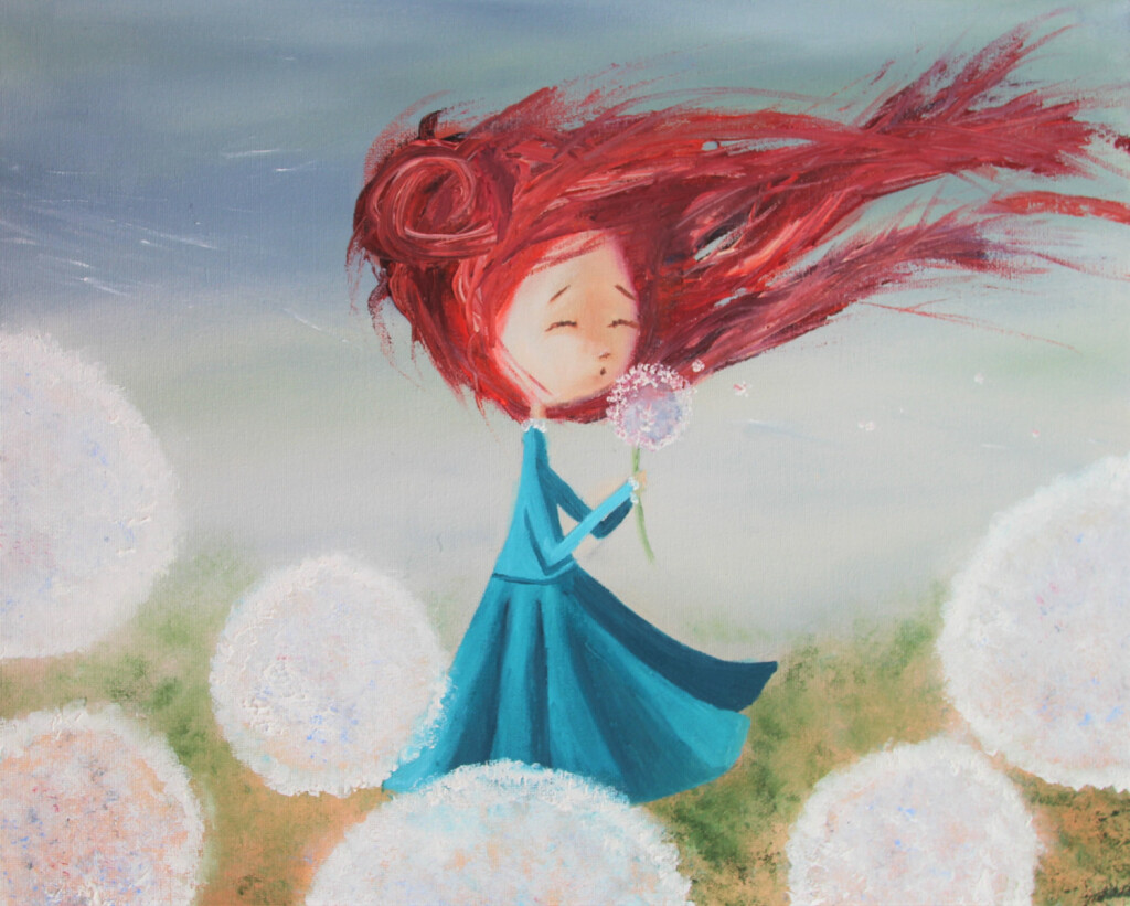 Девочка с одуванчиками