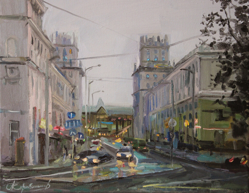 Вечерние огни вокзала