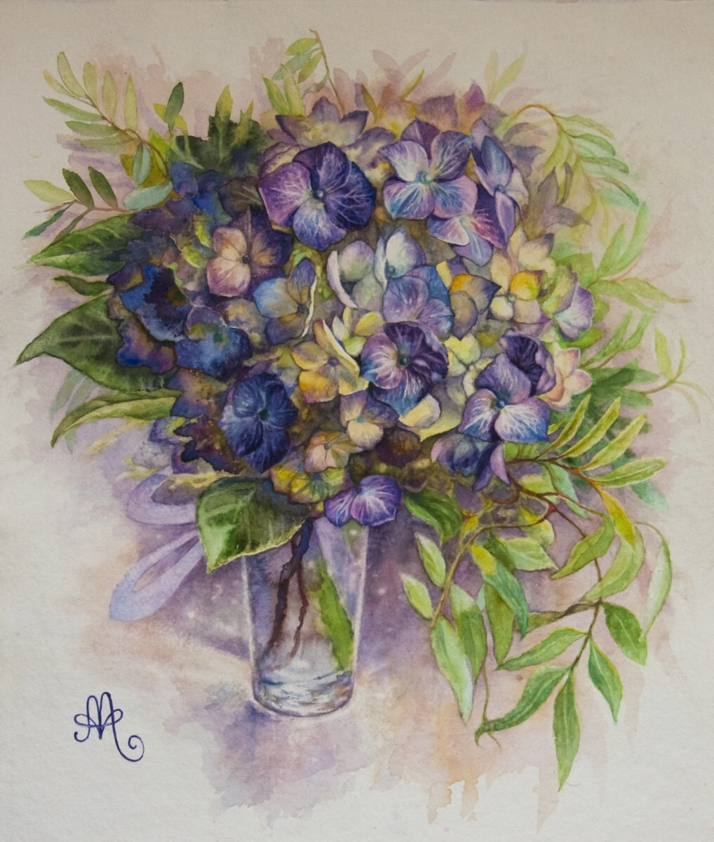 Букетик гортензии