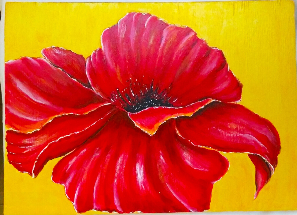 Красный цветок