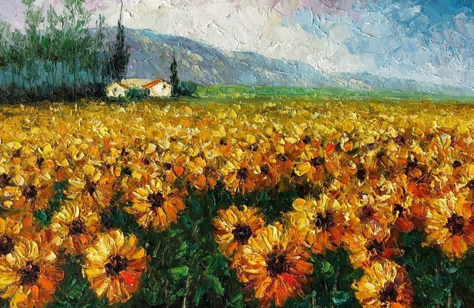 Поле подсолнухов