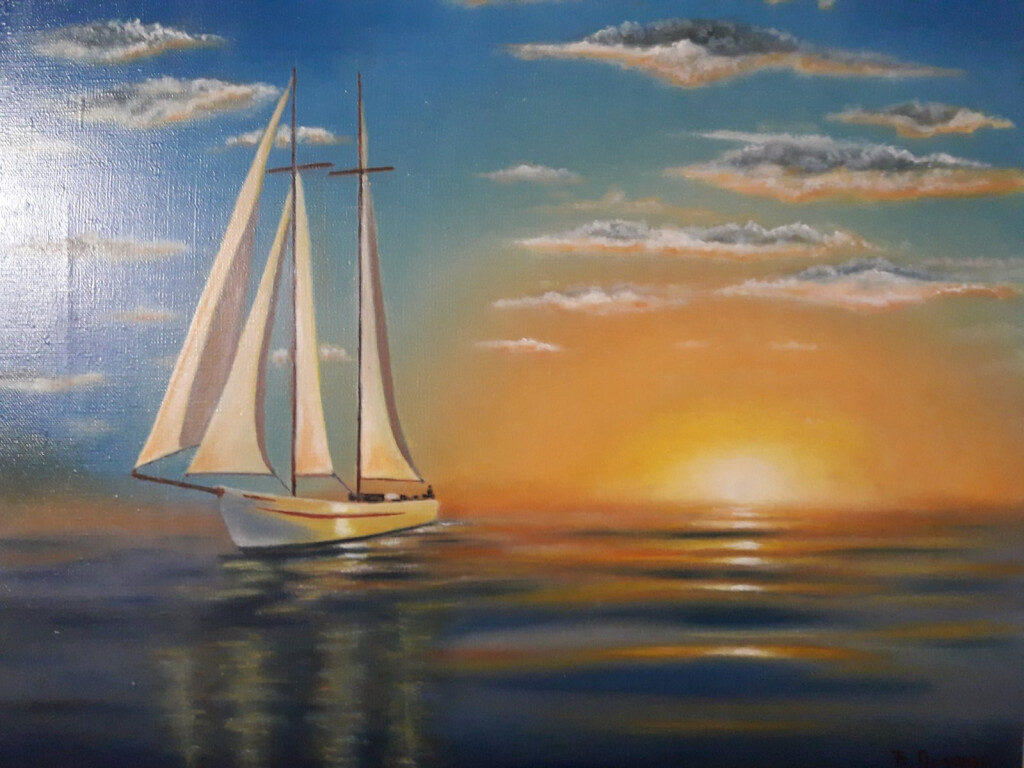 Парусник в океане