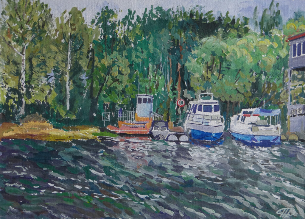 Пристань в Хлебниково