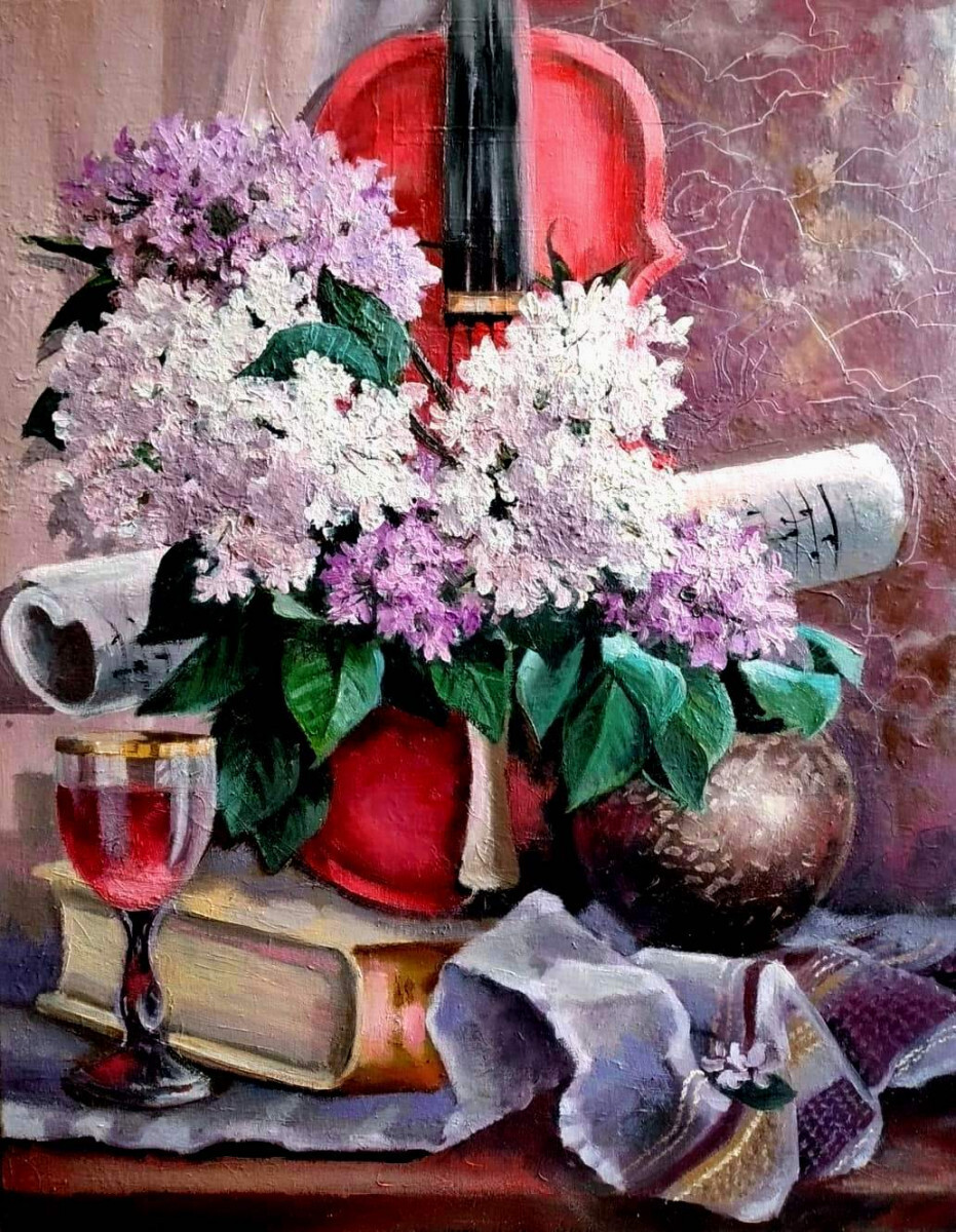 Сирень со скрипкой