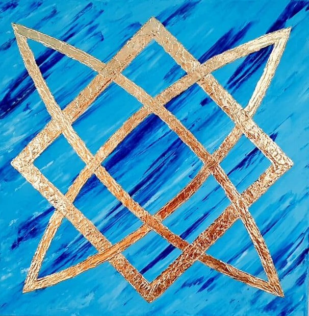 Золото. Картина-оберег"Квадрат Сварога"/"Звезда Руси"