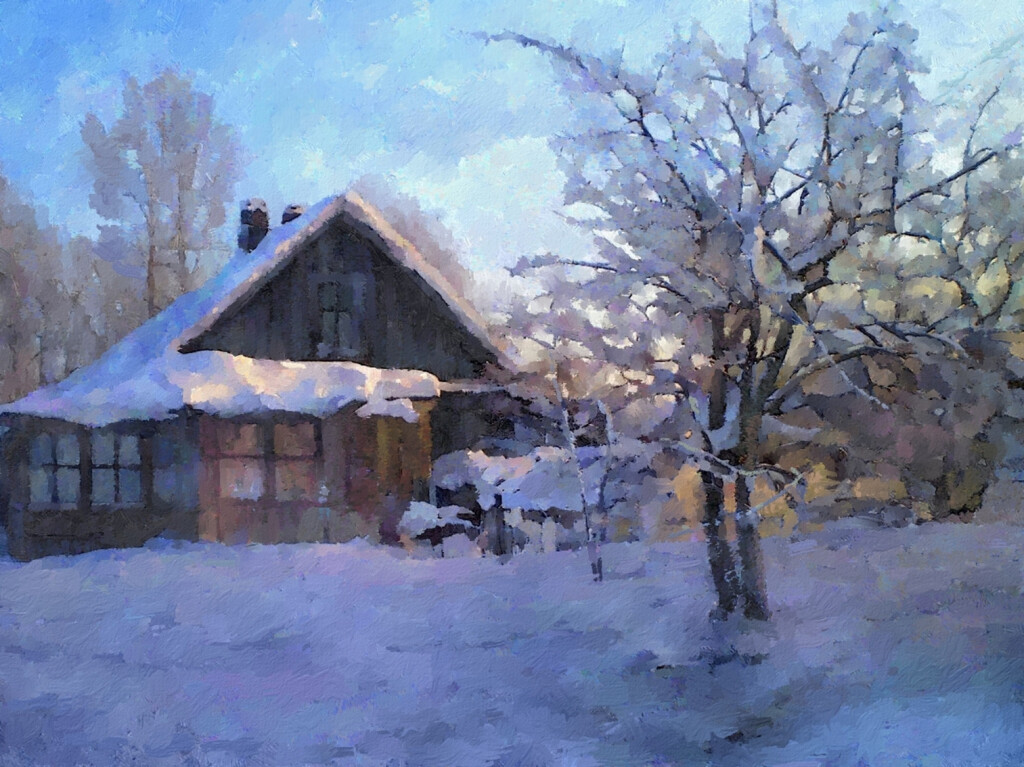 Утро за городом.