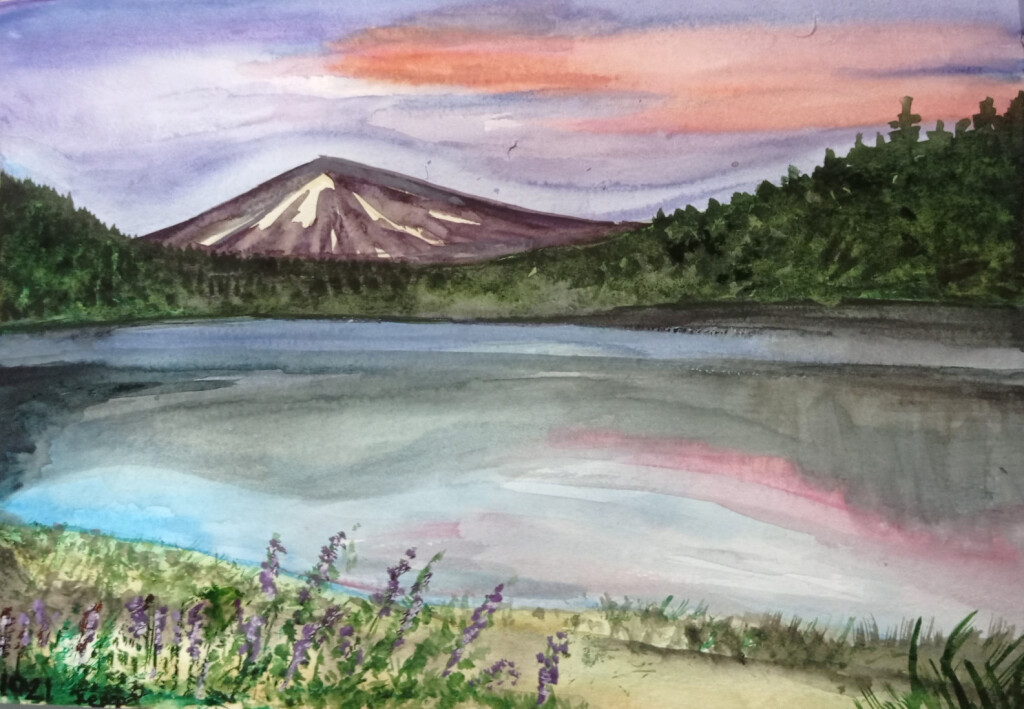 На берегу водоёма