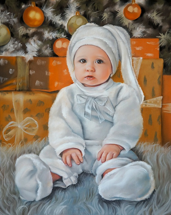 Детский портрет пастелью