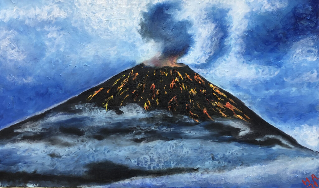 Вулкан в тумане