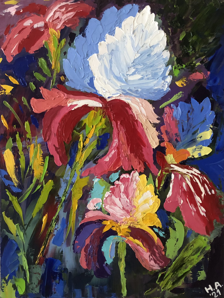 Красочные ирисы