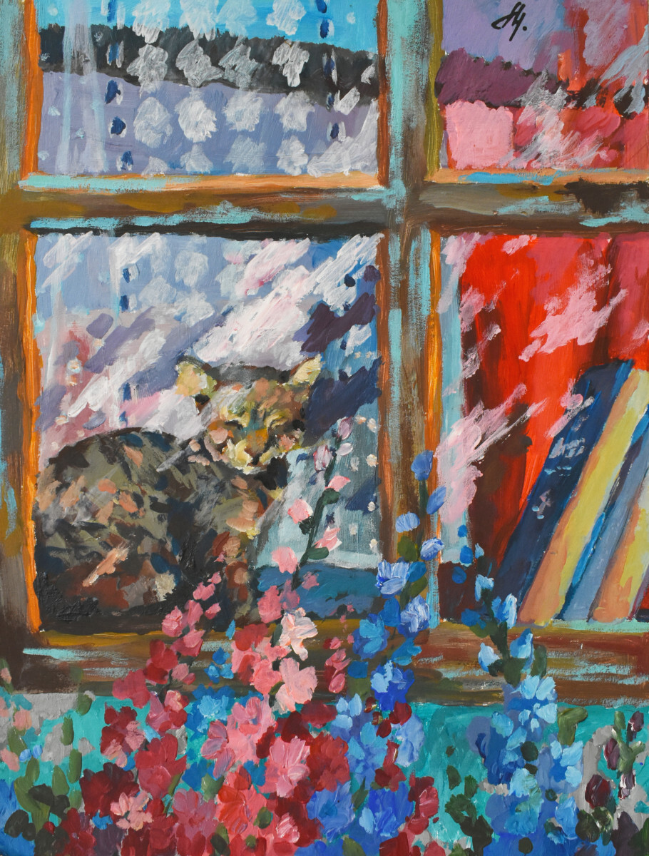 Кошка на окошке