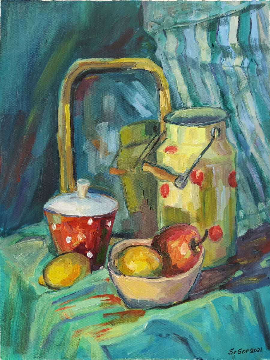 Натюрморт с бидоном