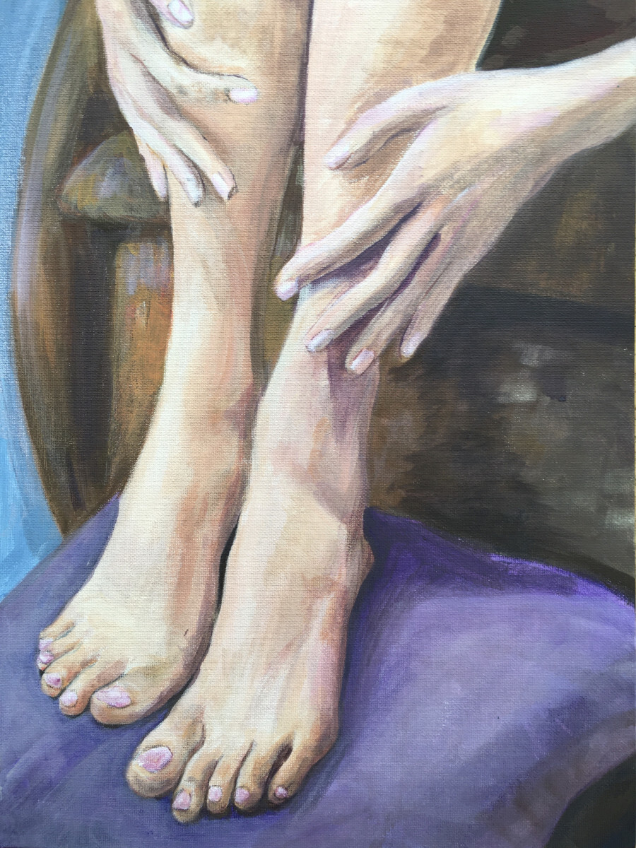 обнаженные руки и ноги