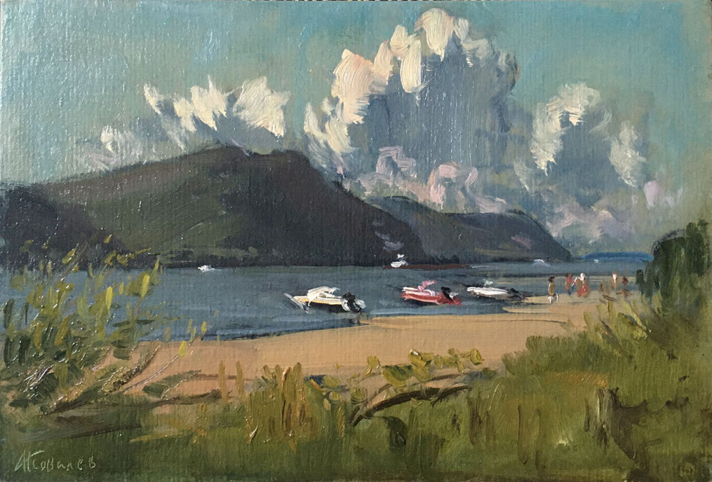 На Волге.Этюд№1