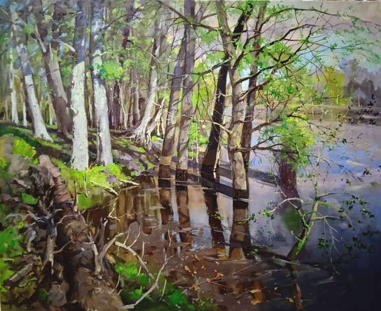 Река блеснула половодьем