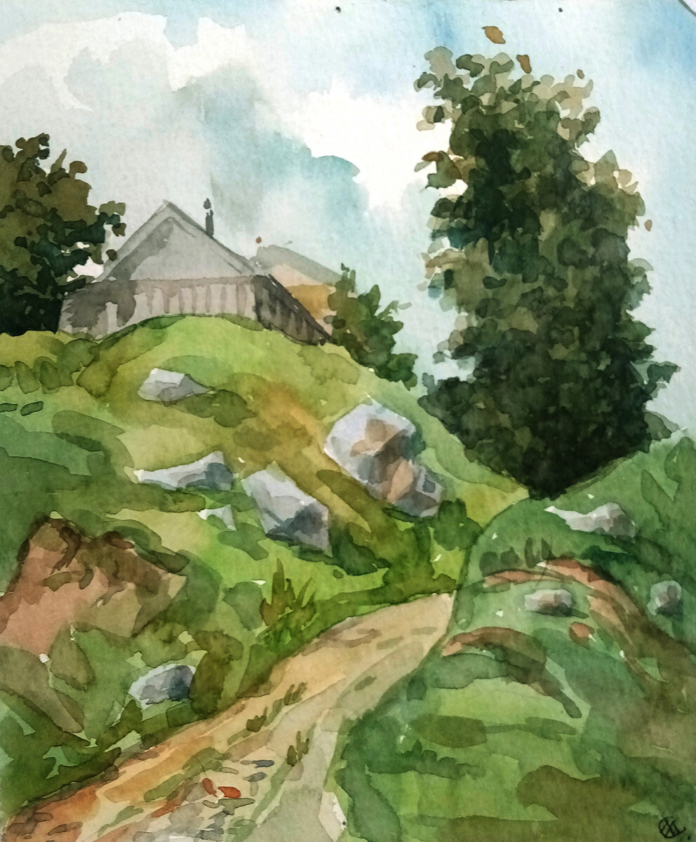 Летний пейзаж "Пригорок"