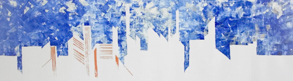 Осака Японский город. Абстрактный городской пейзаж