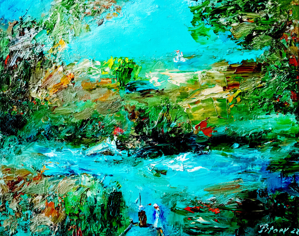 На бурной речушке ловились пескари