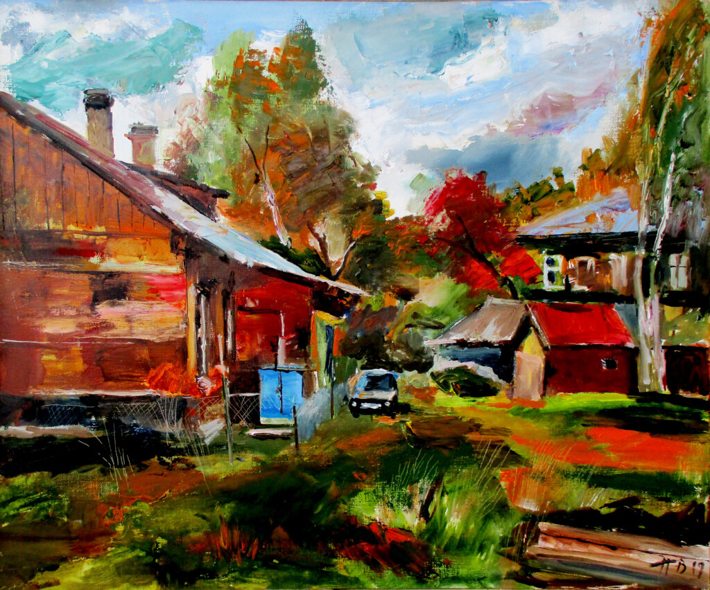 Пейзаж с машиной Александра Васильевича