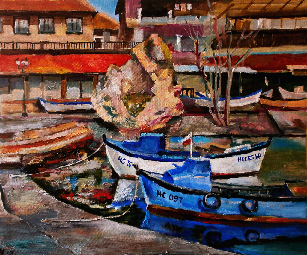 Причал у большого камня