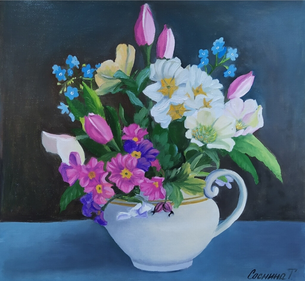 Натюрморт с весенними цветами