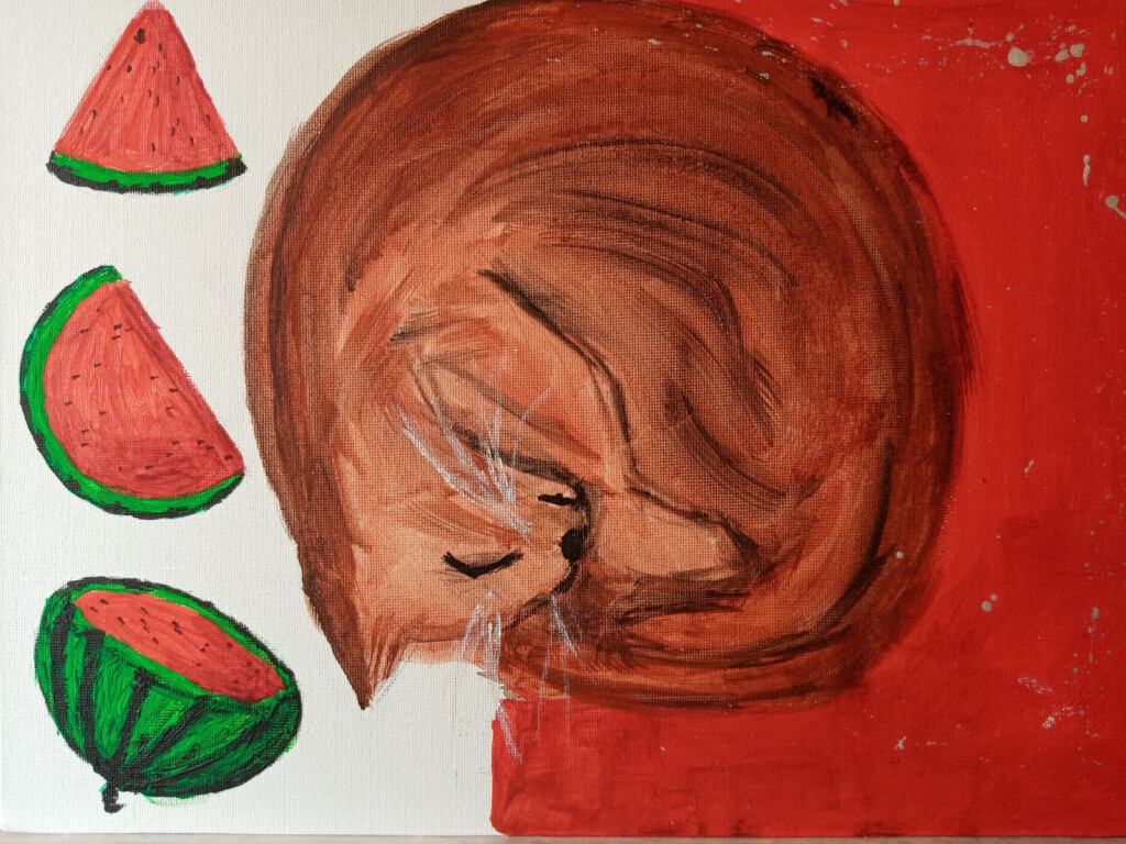 Кот и арбузы