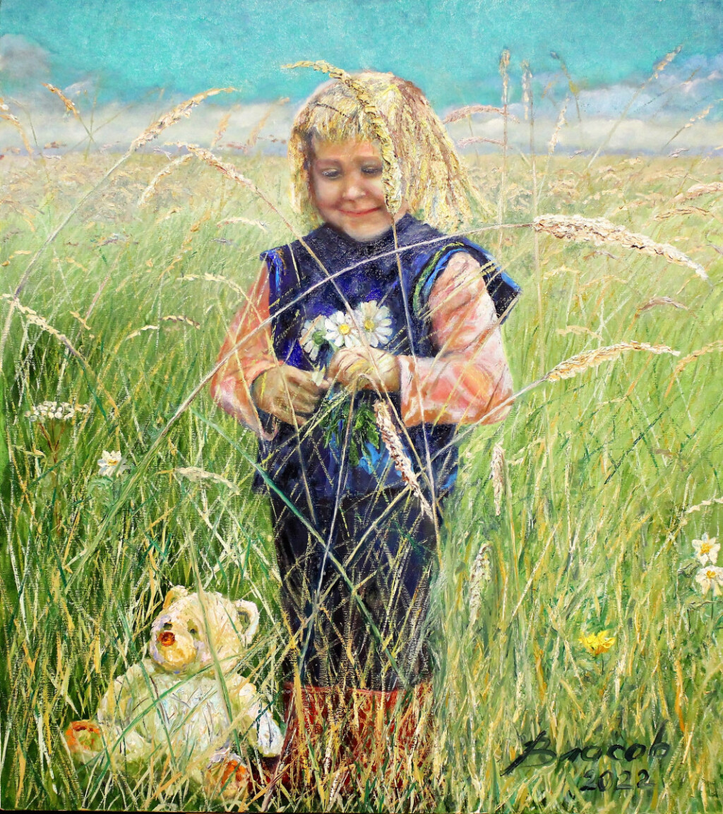 Девочка с ромашками
