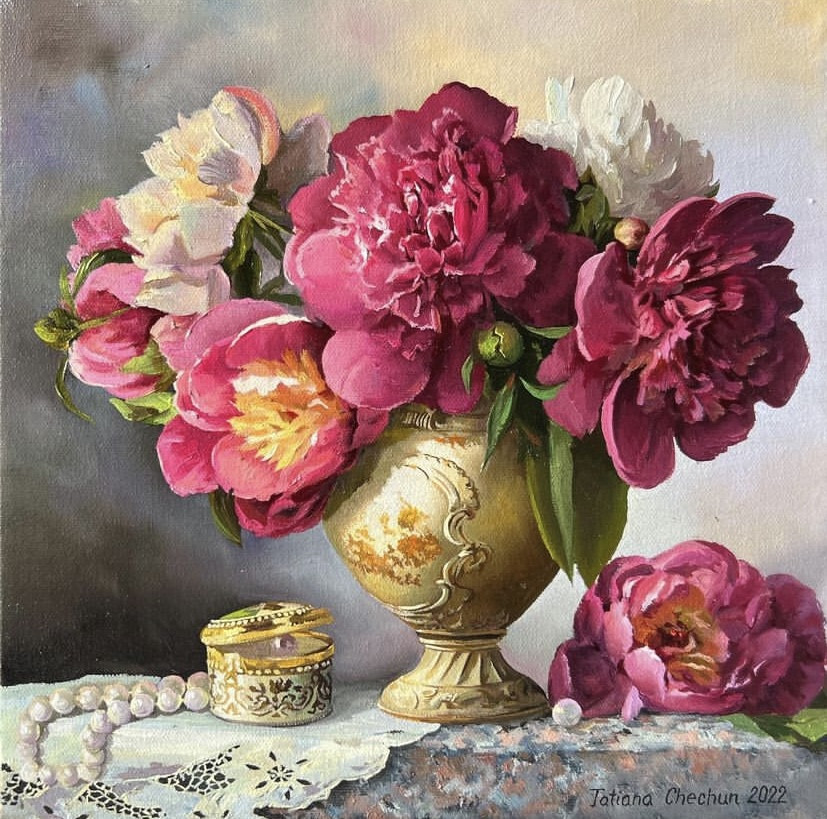 Пионы и жемчуг