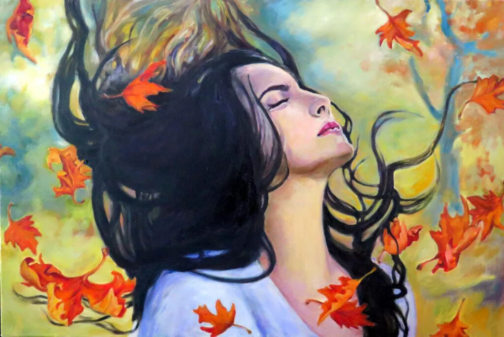 В осеннем саду