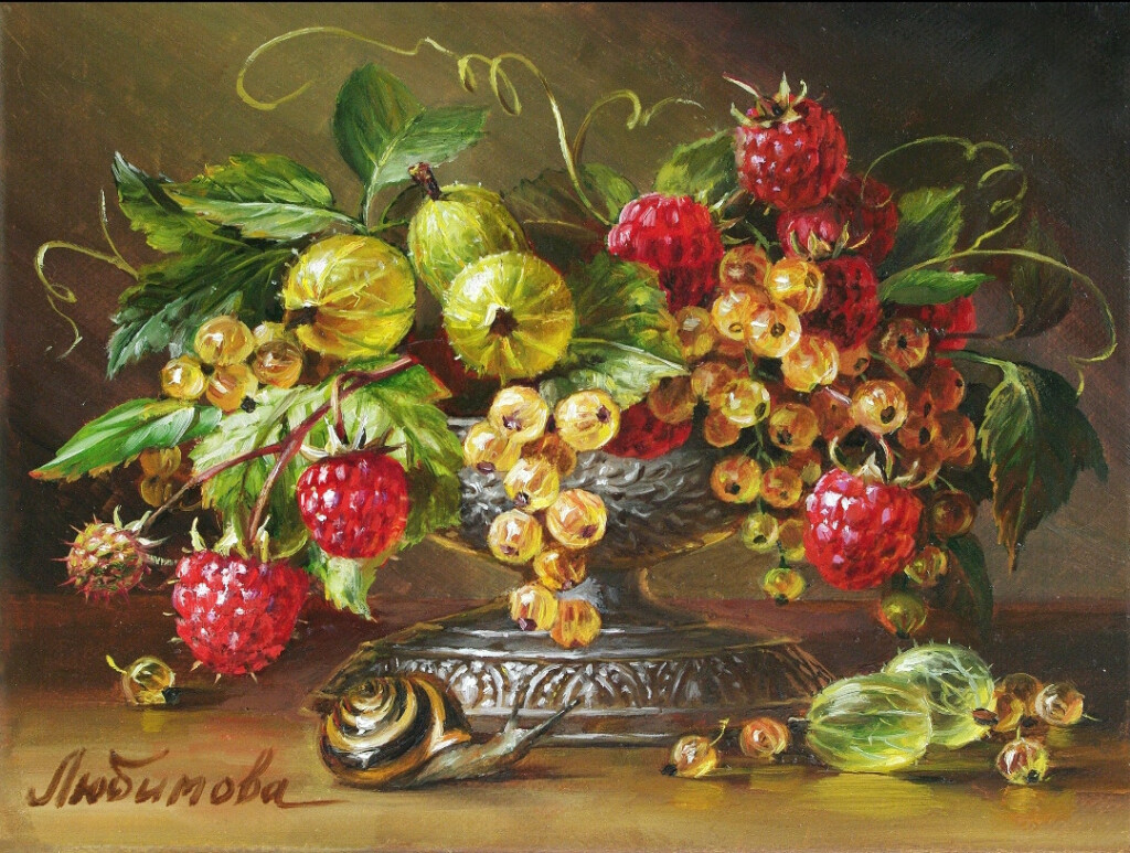 Ягодки и улитка