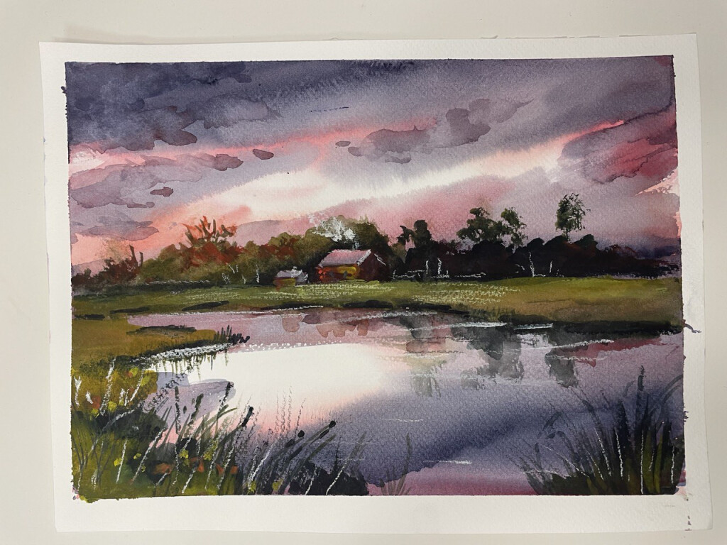 "Рассвет над деревней"