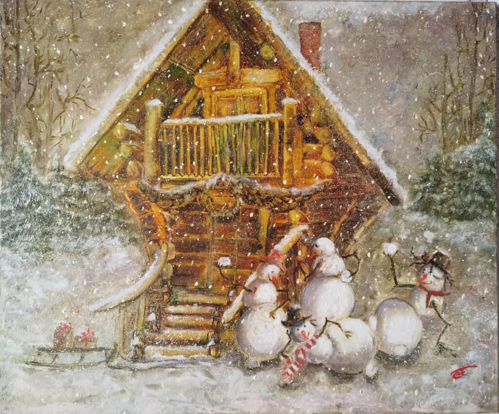 Веселые снеговики