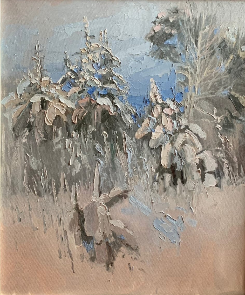 Зимой на опушке леса