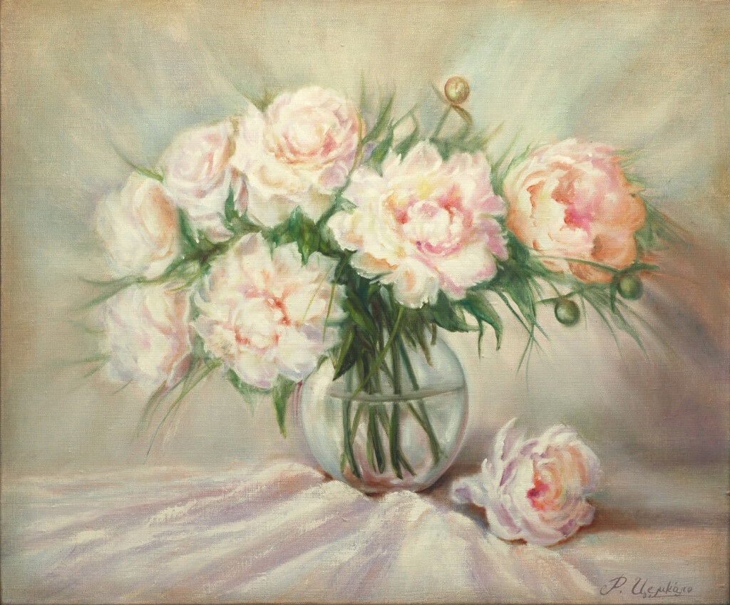 Розовые пионы