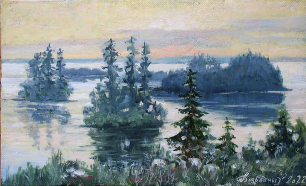 Закат.Озеро