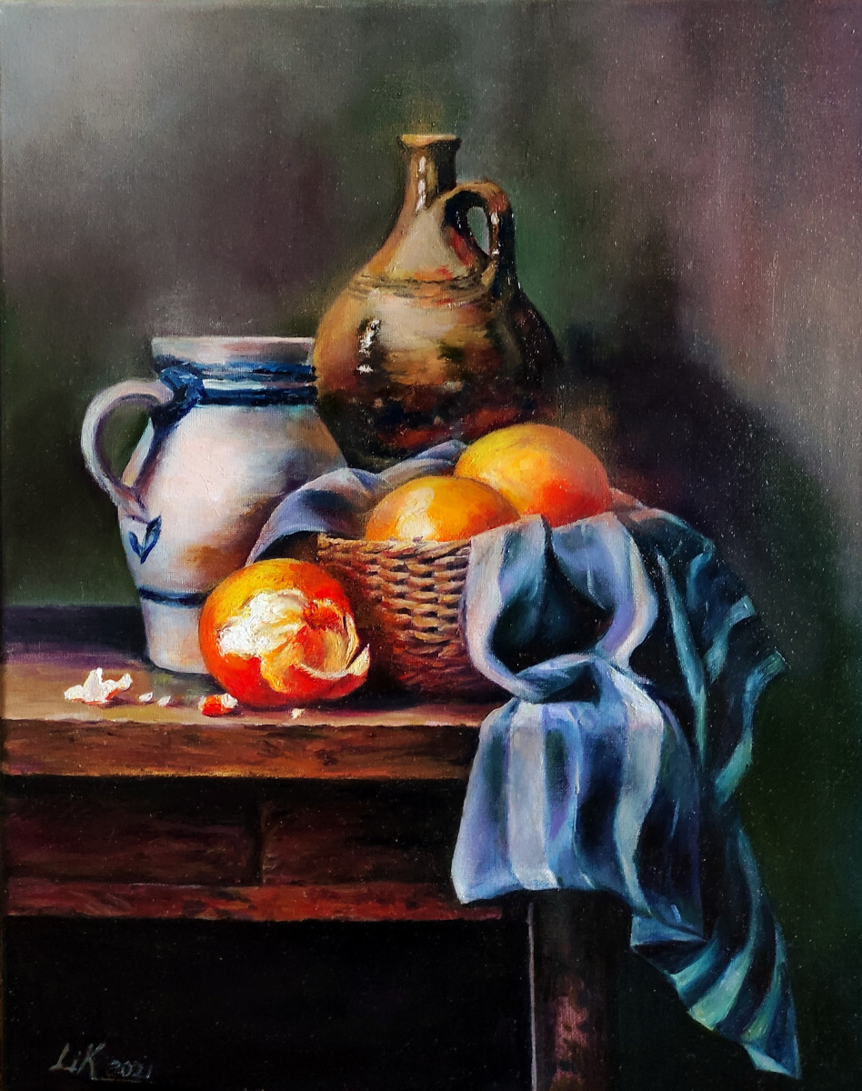 Натюрморт с апельсинами