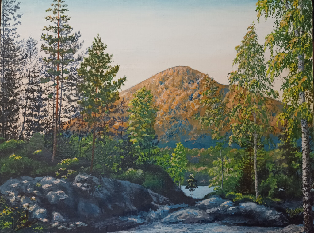 Островок на Катуни. Солнечное утро.