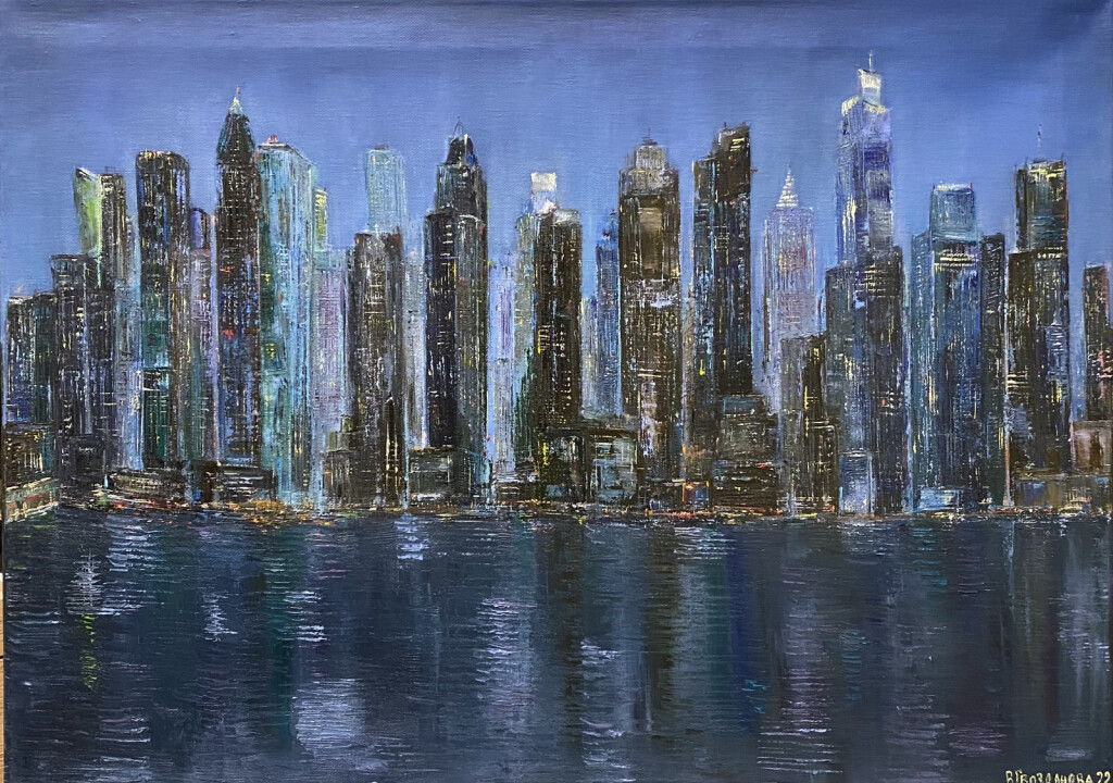 Ночной город Нью-Йорк