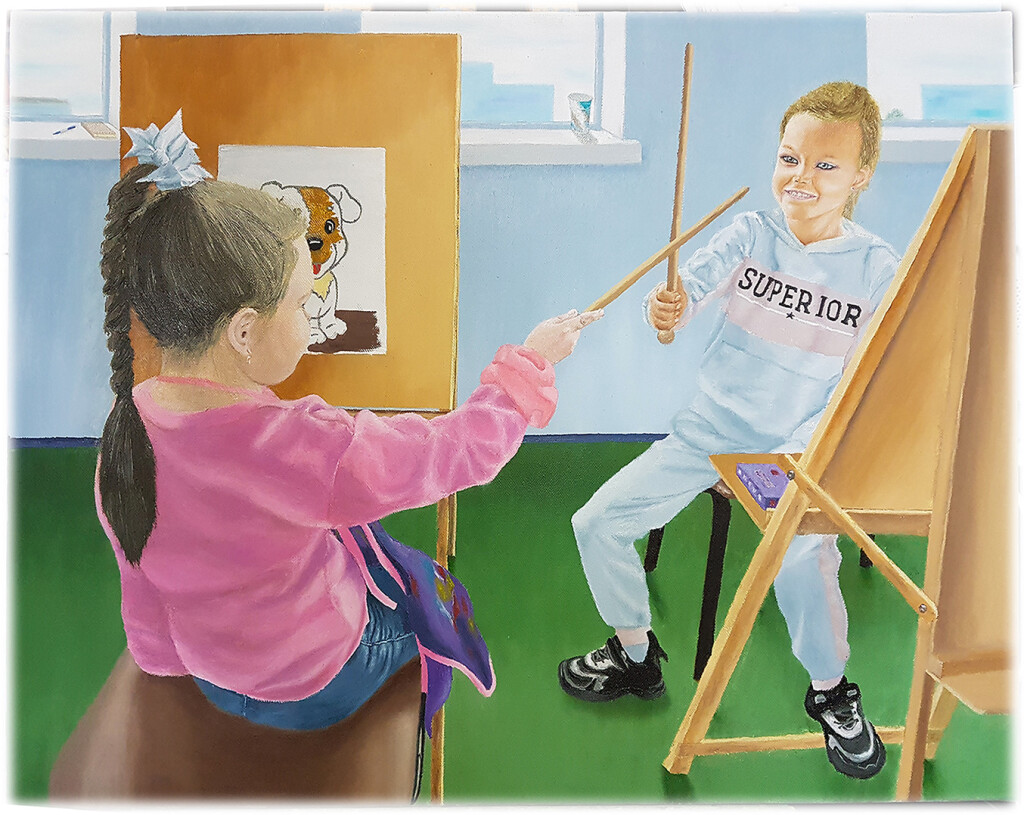 Когда учитель отвернулся