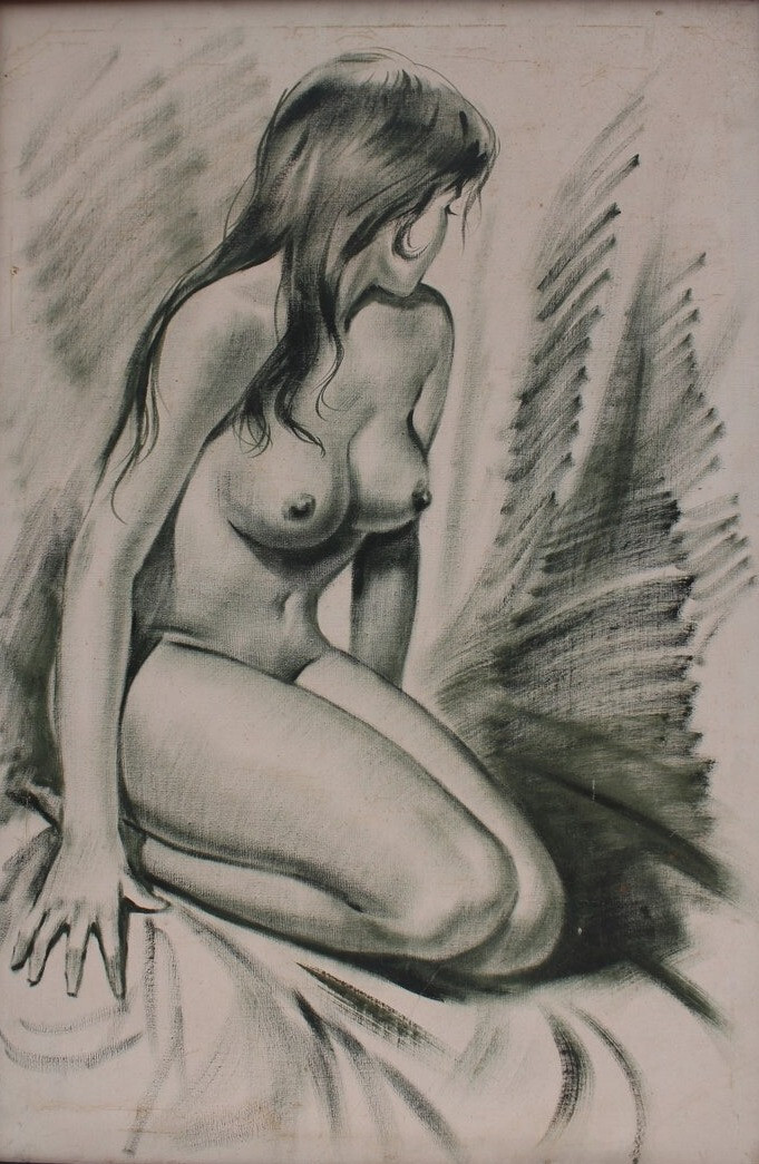 Портрет обнаженной девушки