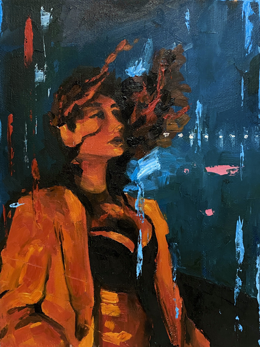 Девушка в красном свете