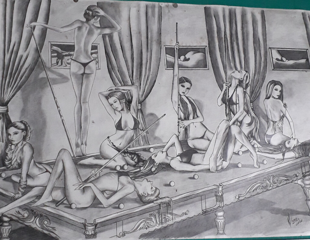 Девушки на бильярде