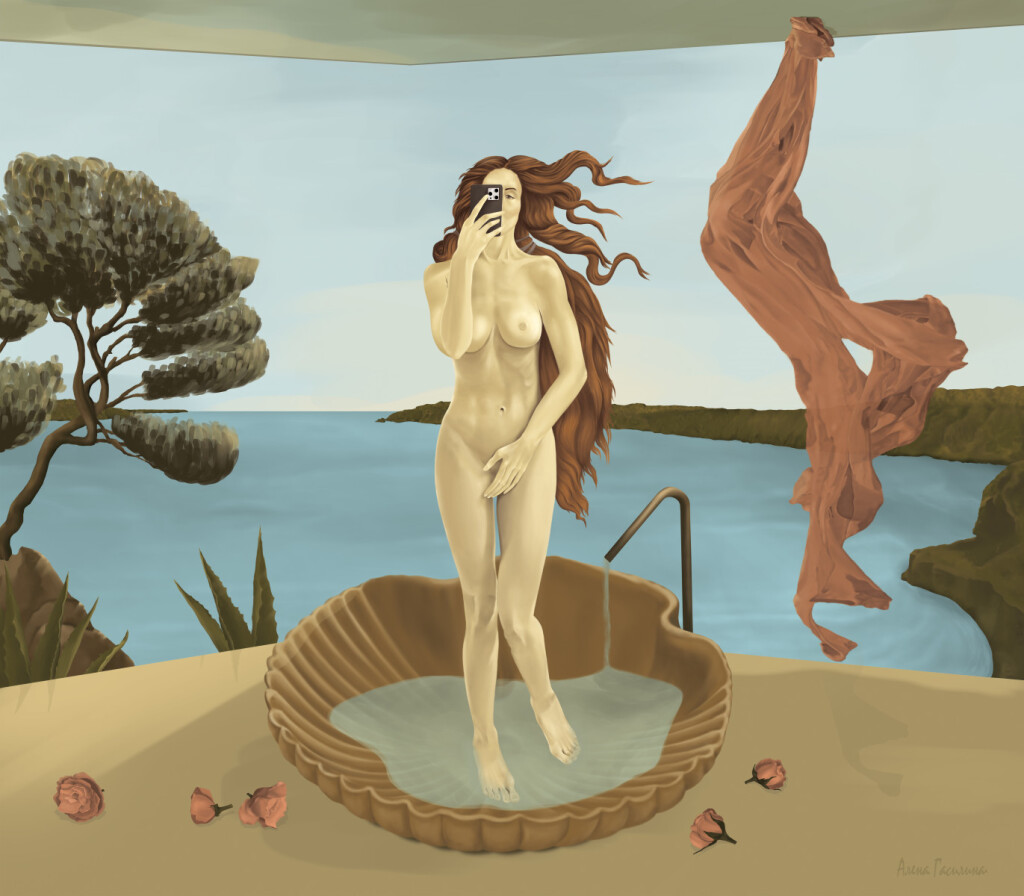 Репродукция картины "Самолюбование" ("Селфи Афродиты")